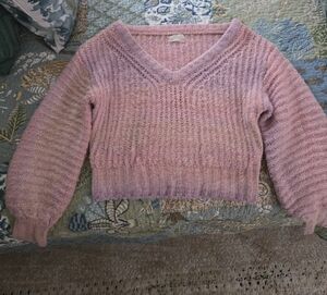 Urban Outfitters Pink V-Neck Sweater